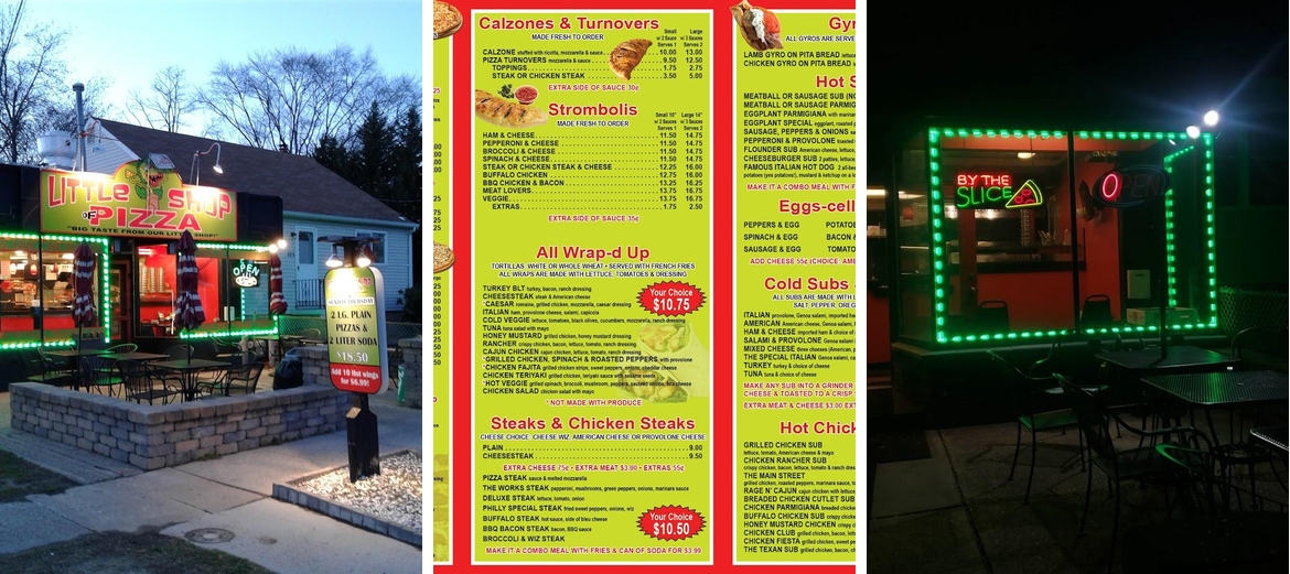 Little Shop of Pizza Menu