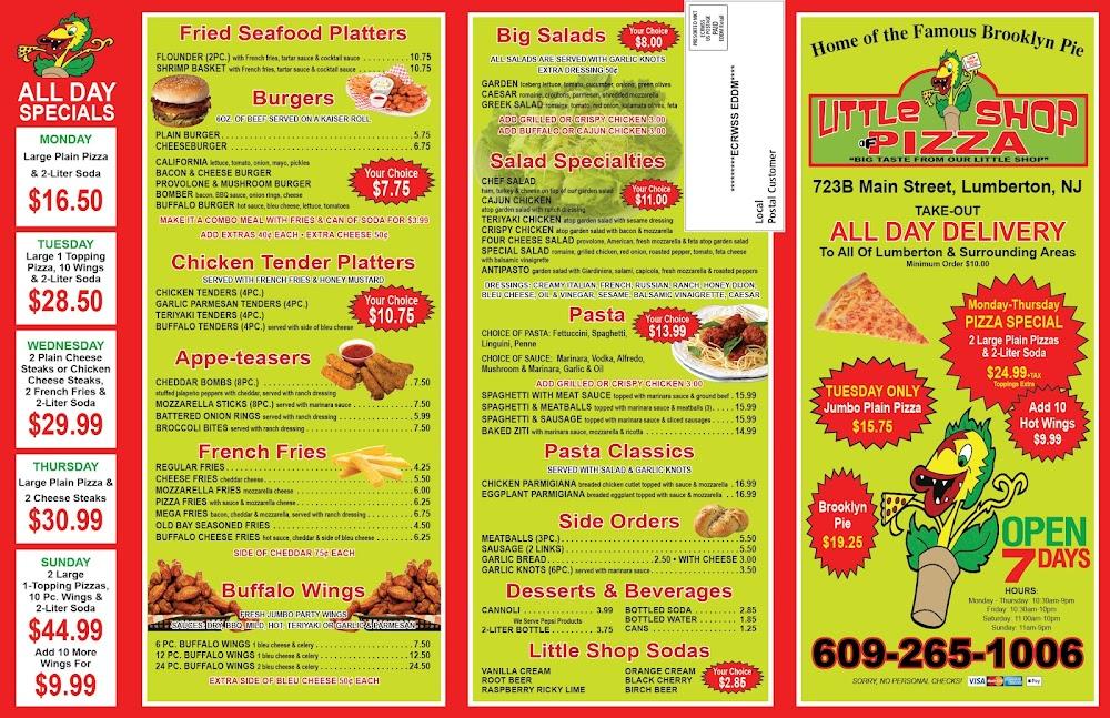 Little Shop of Pizza Menu image 2